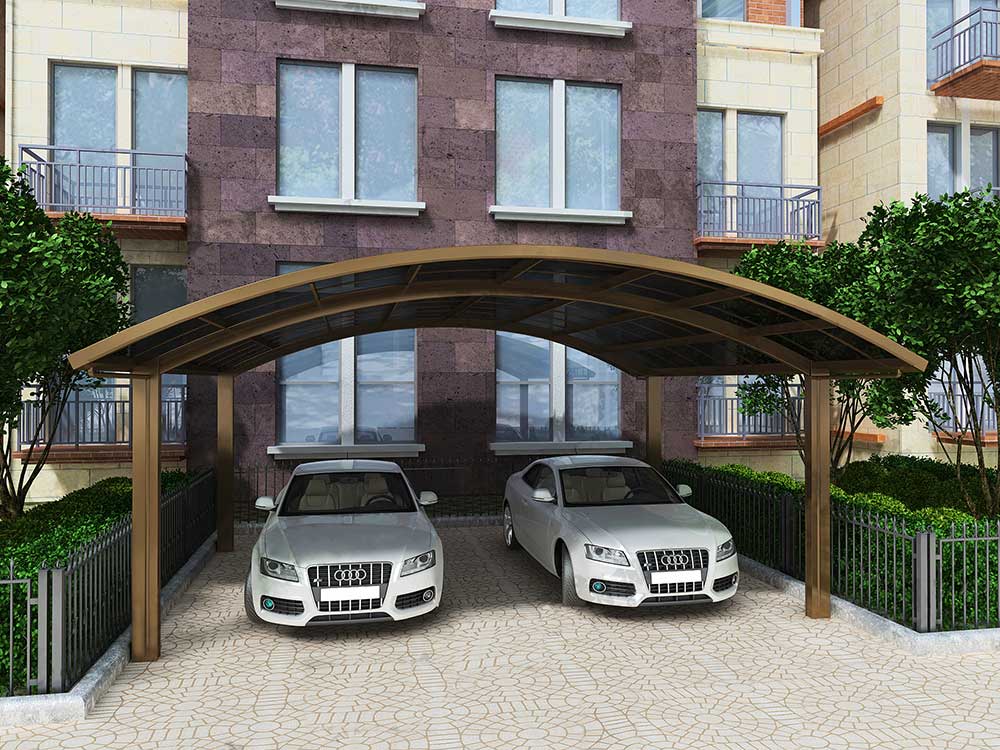 USU M-Type Normal Carport-kit för 2 bilar